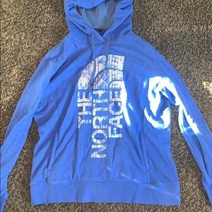 North face blue hoodie